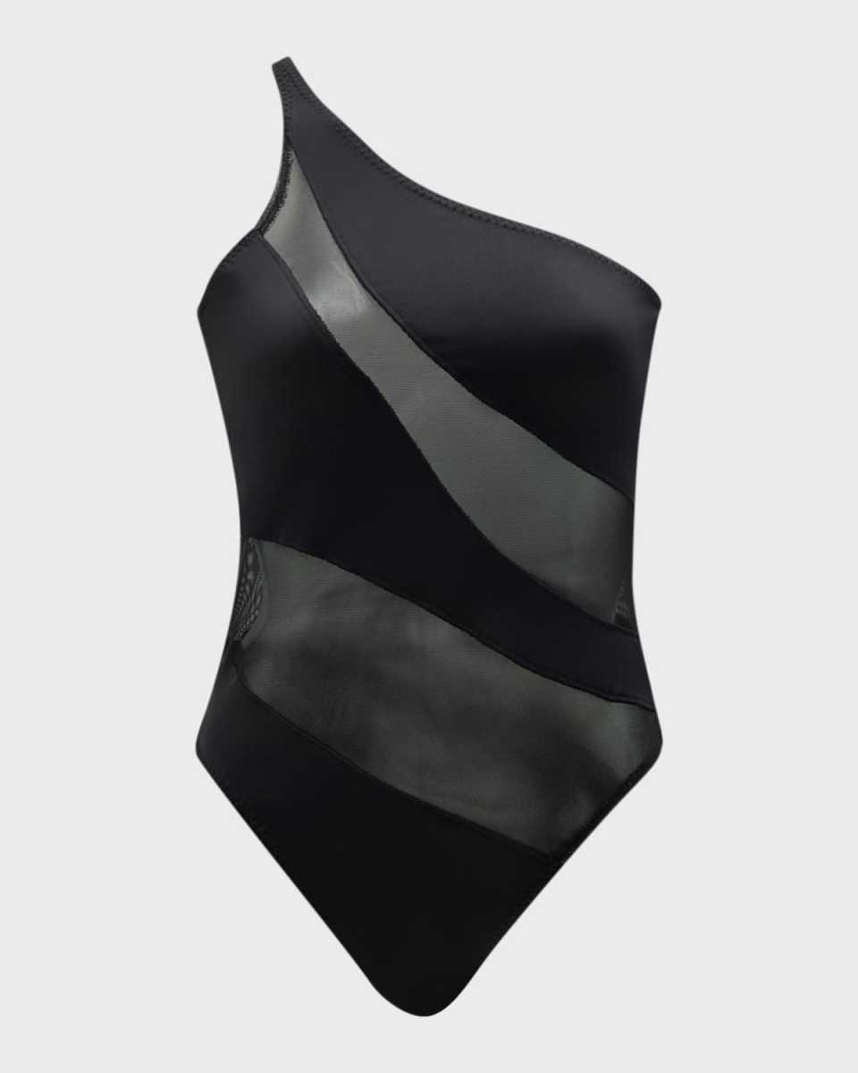 Snake Mesh One-Piece Swimsuit
